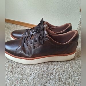 Kizik Men’s Sonoma Brown Leather Shoe Lace Up Casual Size 12